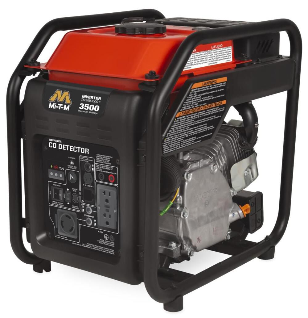 Mi T M 3,500 Watt Gas Powered 50-State Portable Inverter Generator with CO Detector