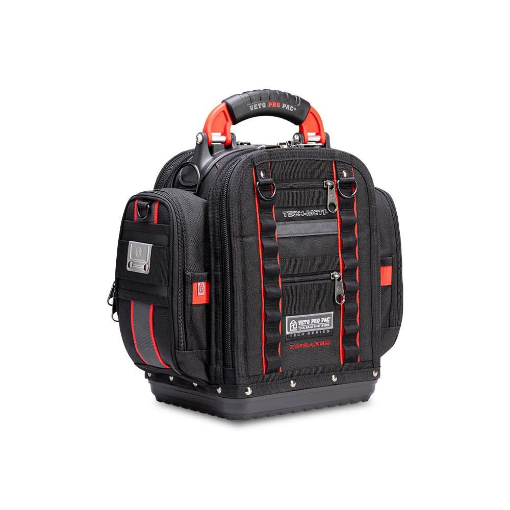 Veto Pro Pac 40 Lbs Zippered Compact Service Tool Bag, Black/Red