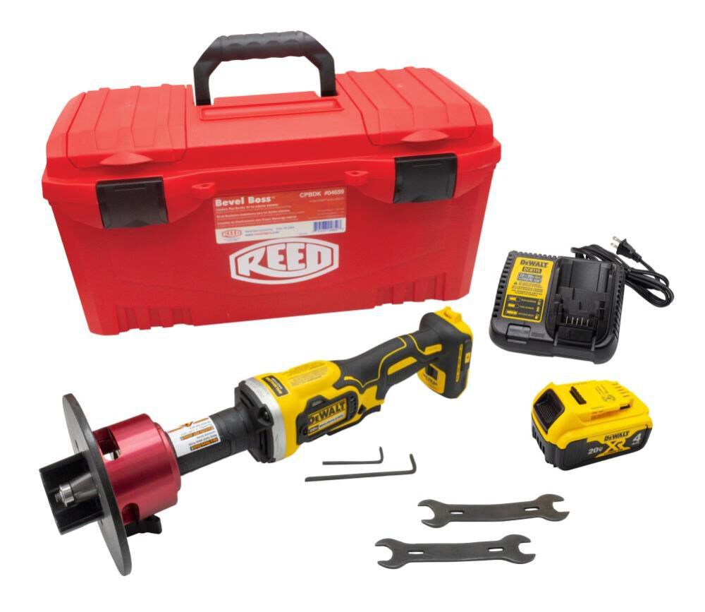 Reed Mfg Bevel Boss Cordless Pipe Beveler Complete Kit 1-Batt CPBDK (04659)