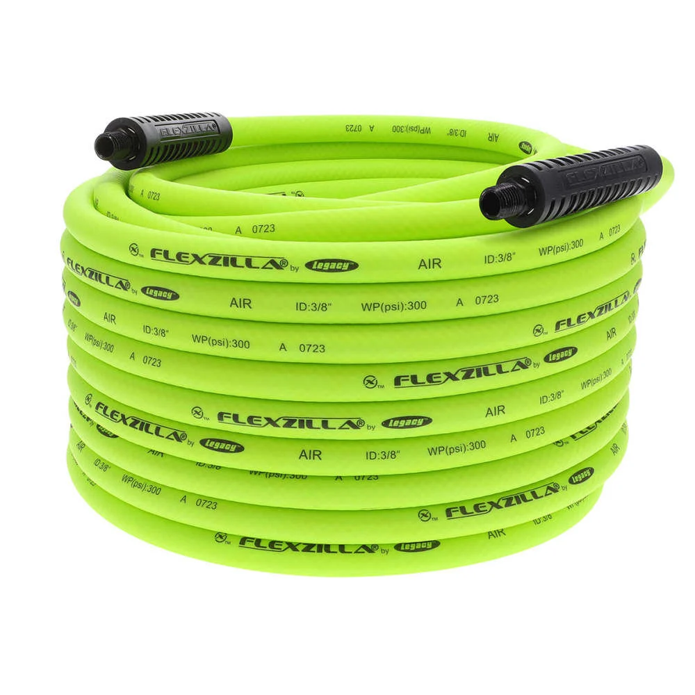 Flexzilla 1/2 Inch x 100 Ft. 300 Psi Polymer Air Hose with 3/8 Inch MNPT
