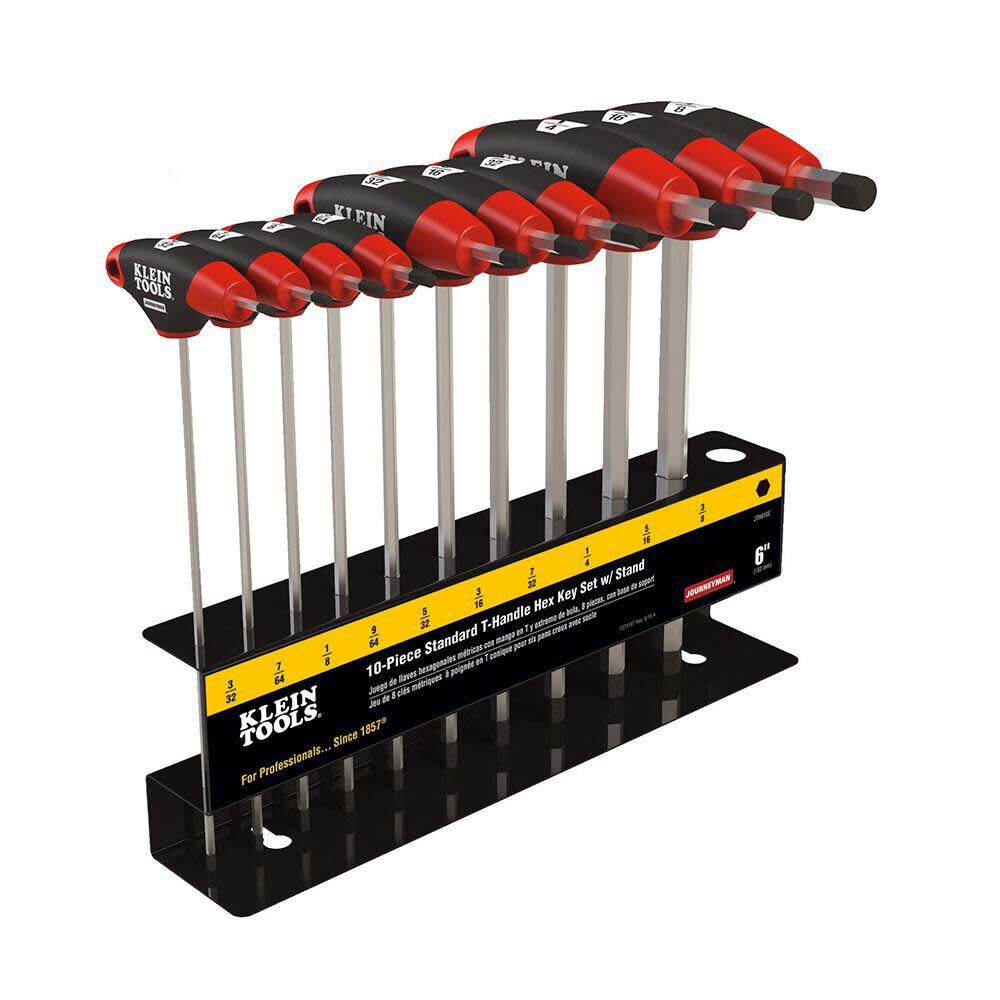 Klein Tools 6in SAE T-Handle Set 10 Pc