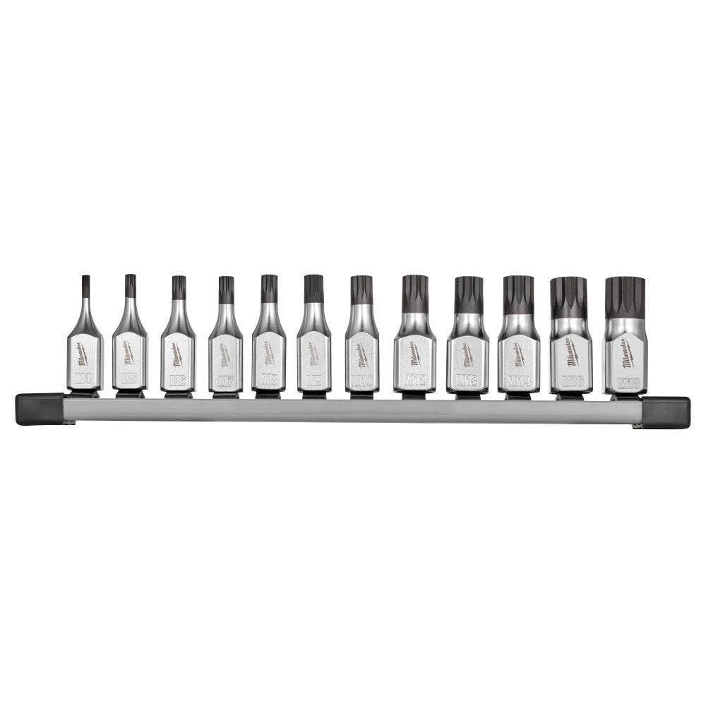 Milwaukee 3/8 Inch Drive Triple Square Bit Socket Set 12 Pieces