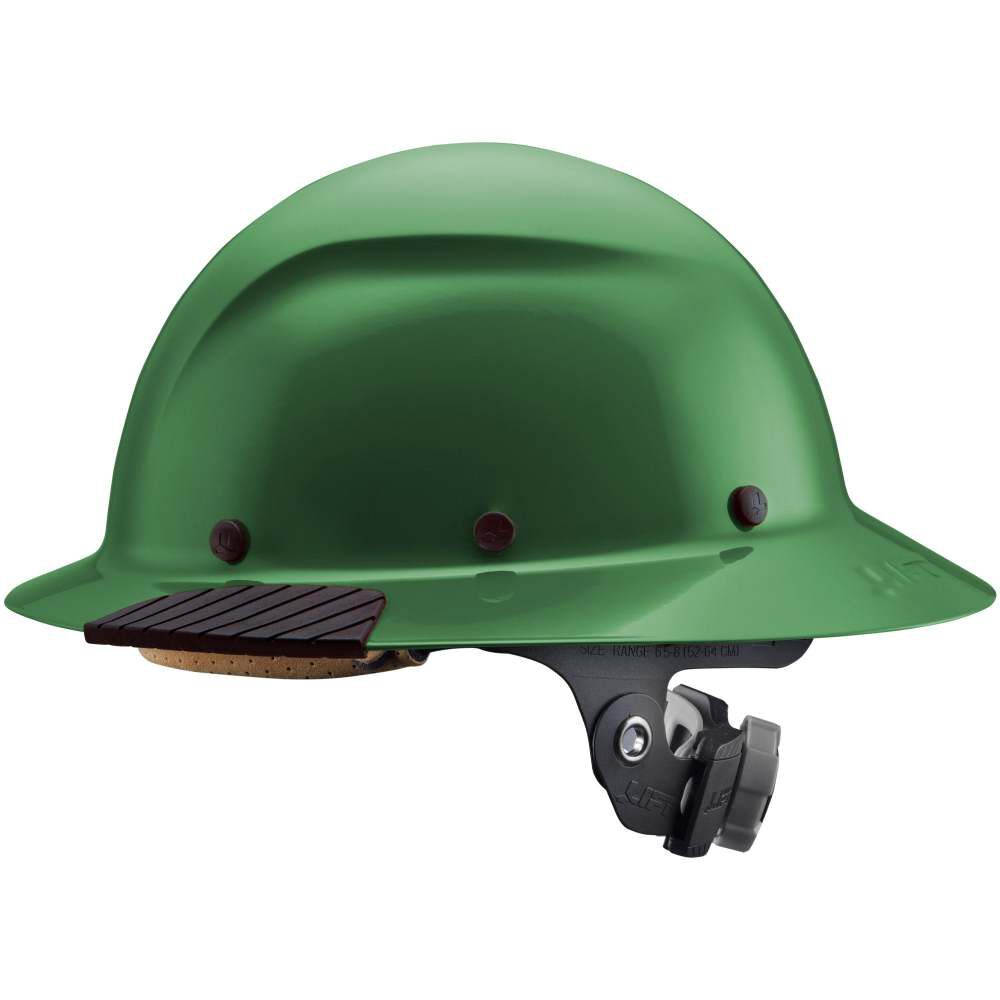 Lift Safety Hard Hat DAX Green Fiber Resin Full Brim