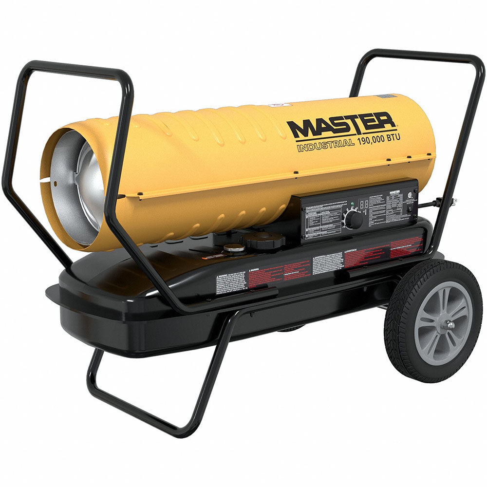 Master Industrial Forced Air Heater 190000 BTU Kerosene Diesel with Thermostat