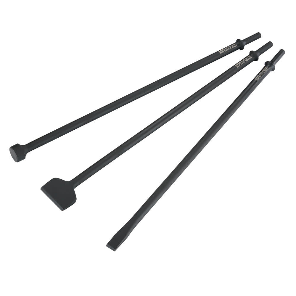 Sunex 18 Inch Long-Reach Air Hammer Chisel Set 3 Pieces