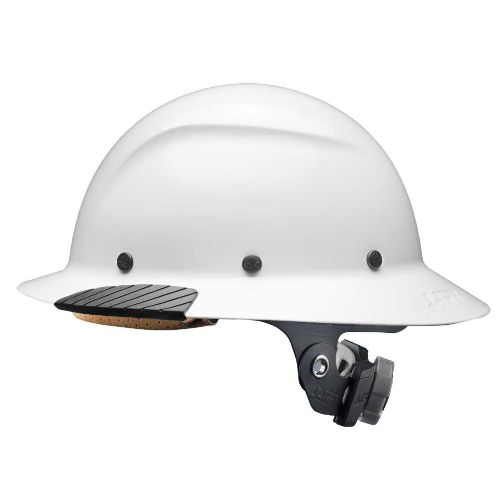 Lift Safety Hard Hat DAX White Carbon Fiber Full Brim