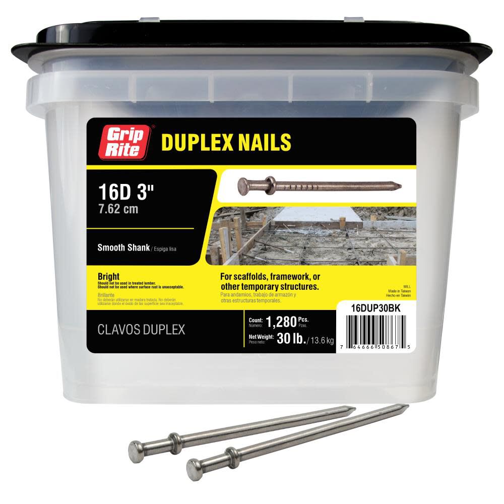 Grip Rite 30 lb 16D 3-in Duplex Nail