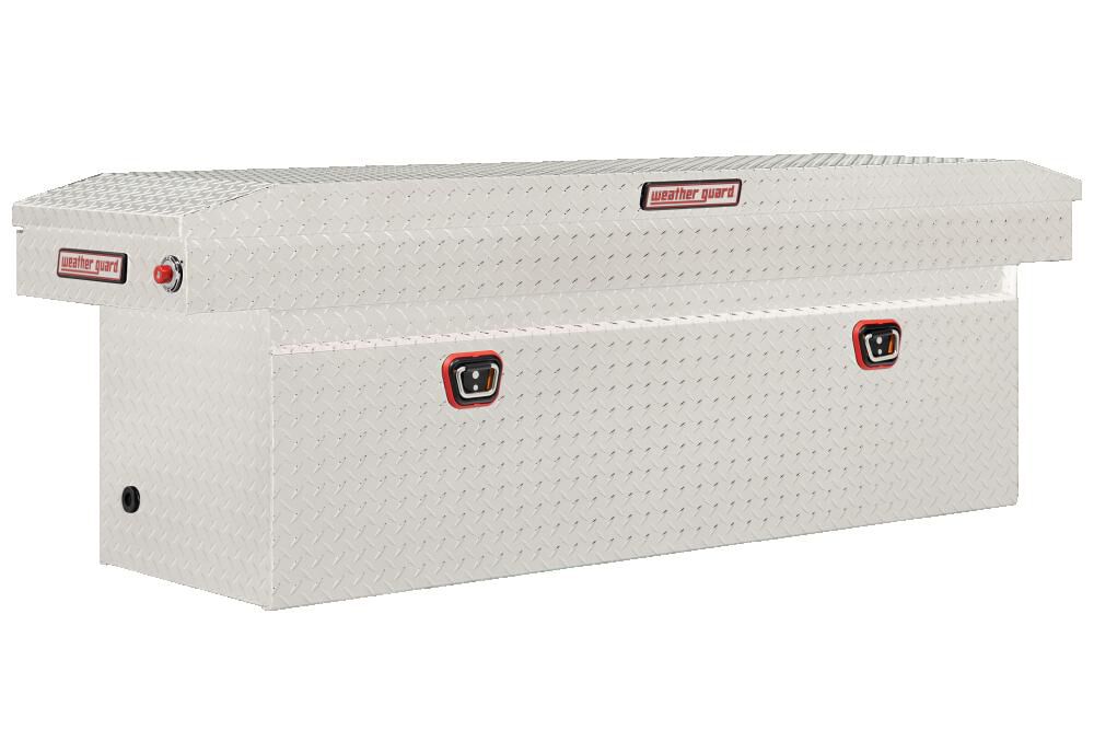 Weather Guard Saddle Truck Tool Box Aluminum Full Deep Clear