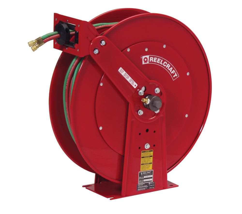 Reelcraft Twin Welding T Grade Hose Reel with Hose Steel 1/4in x 100′