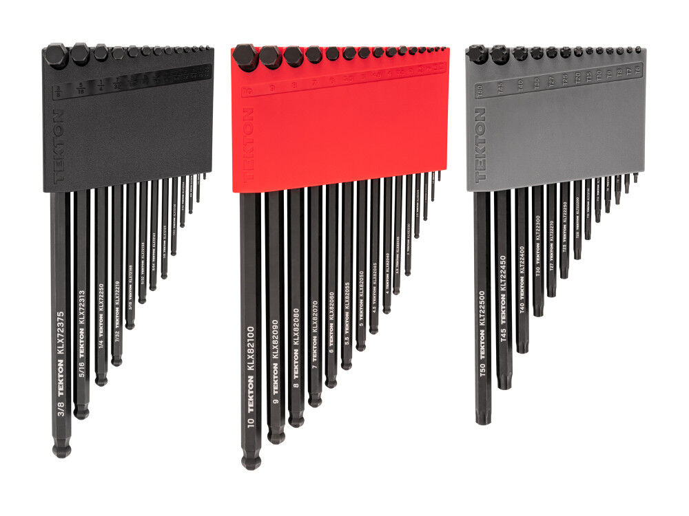 Tekton Ball End Hex and Star L-Key Set, 0.050-3/8 Inch, 1.3-10 mm, T6-T50