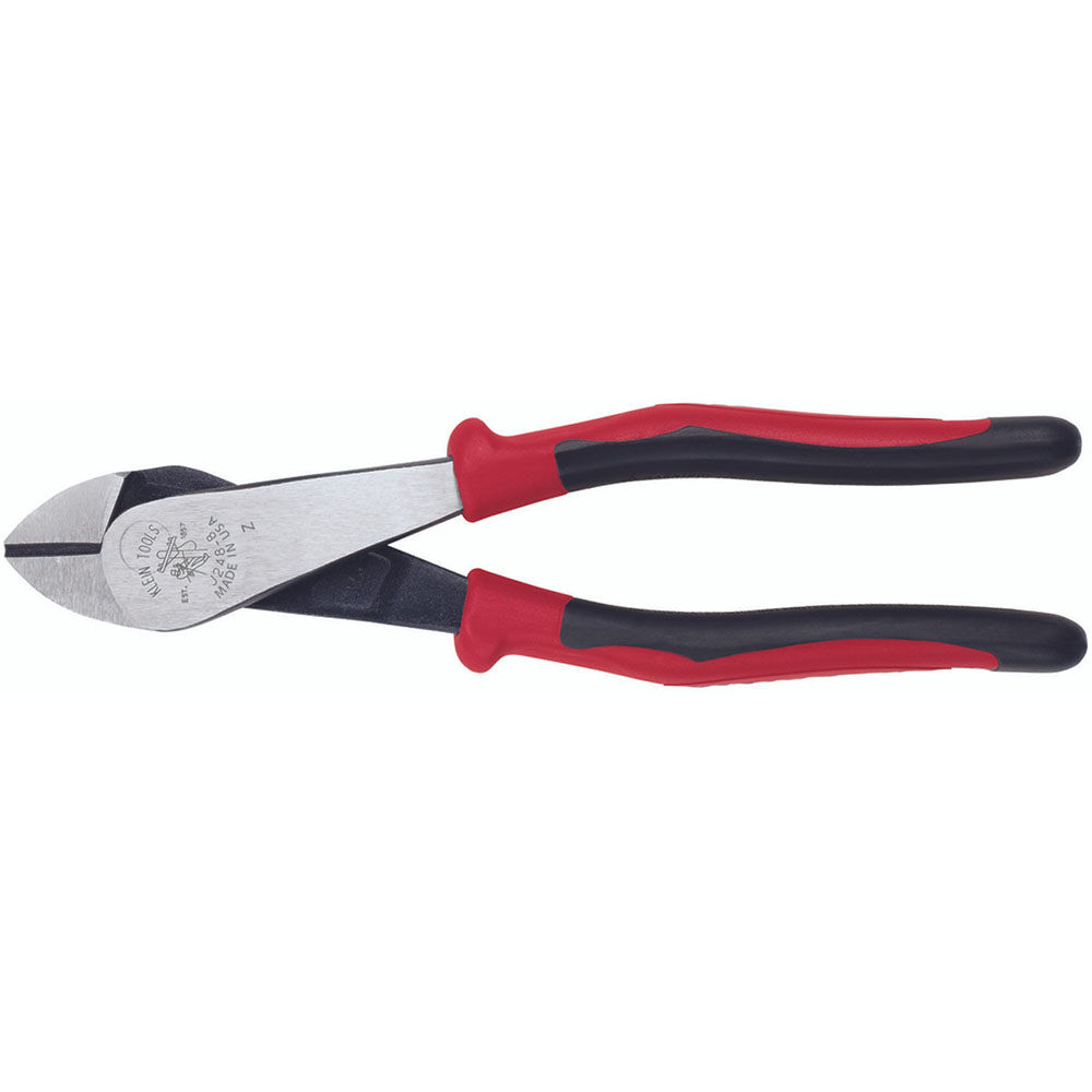 Klein Tools 8” Journeyman High-Leverage Angled Head Diagonal-Cutting Pliers