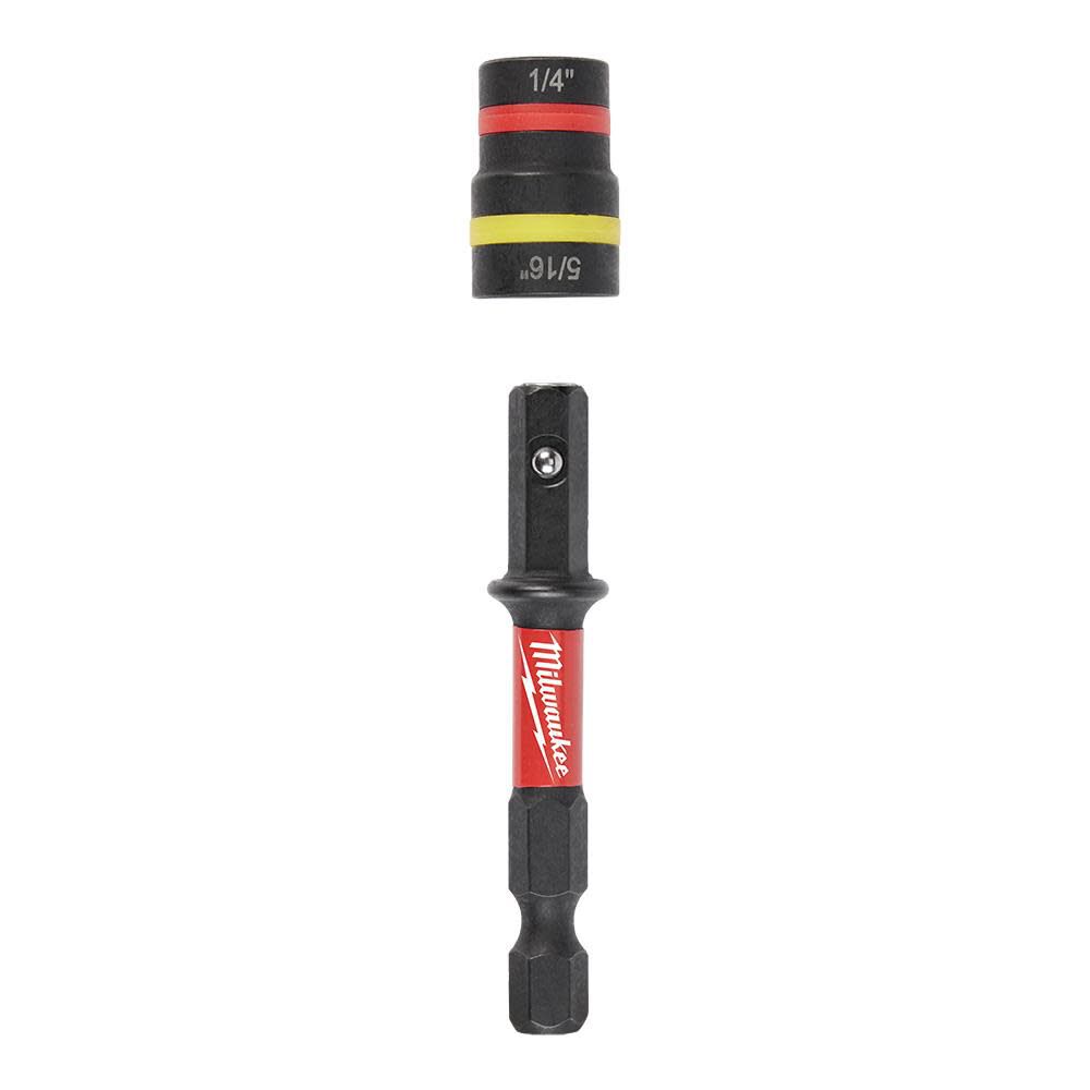Milwaukee SHOCKWAVE Impact Duty 1/4 in and 5/16 in x 2-1/4 in QUIK-CLEAR 2-in-1 Magnetic Nut Driver