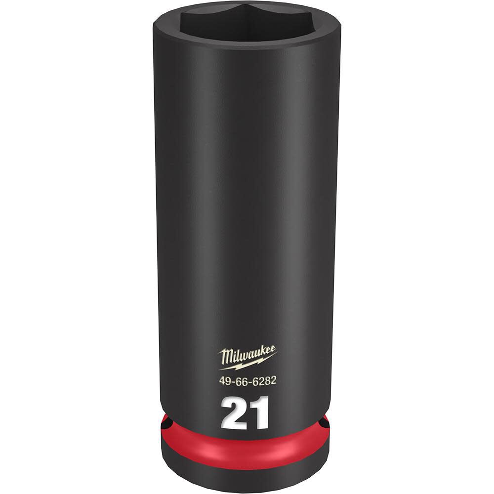 Milwaukee SHOCKWAVE Impact Duty Socket 1/2in Drive 21MM Deep 6 Point