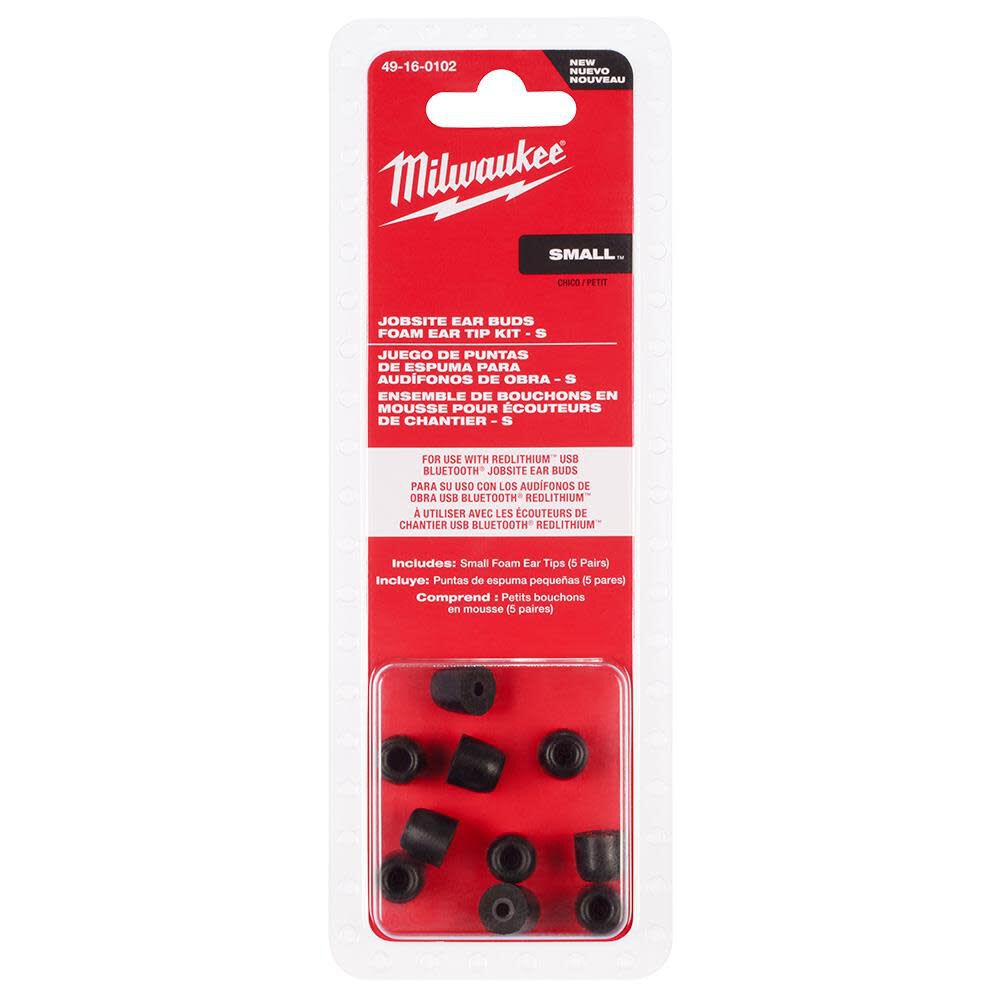 Milwaukee Jobsite Earbuds Foam Ear Tip Kit Small