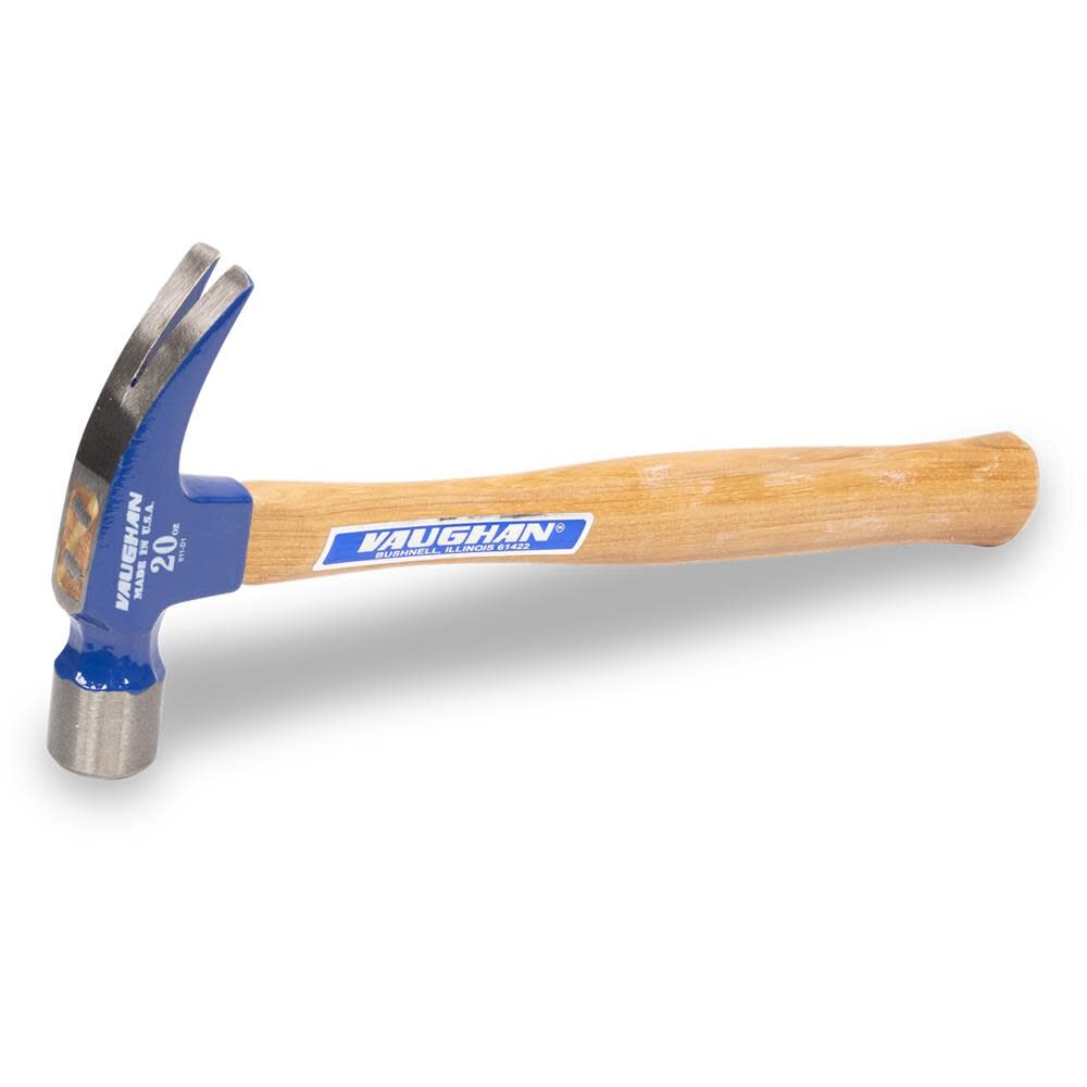 Vaughan 999L 20 Oz Straight Claw Hammer with Hickory Handle