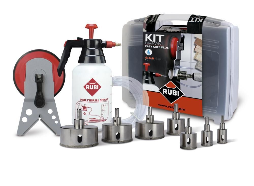 Rubi Tools Hole Saw Diamond Drilling Bits Easy Gres Plus Kit