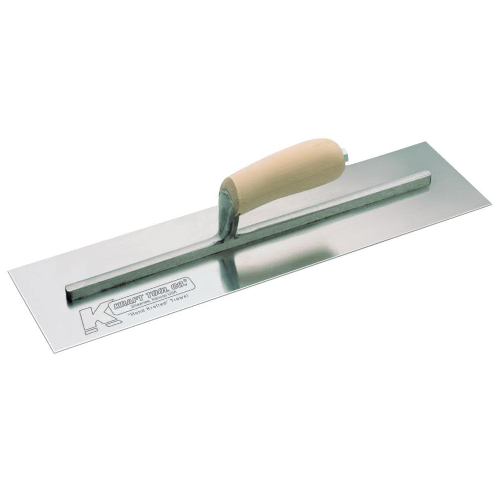 Kraft Tool Co 12 In. x 3 In. Carbon Steel Cement Trowel with Wood Handle