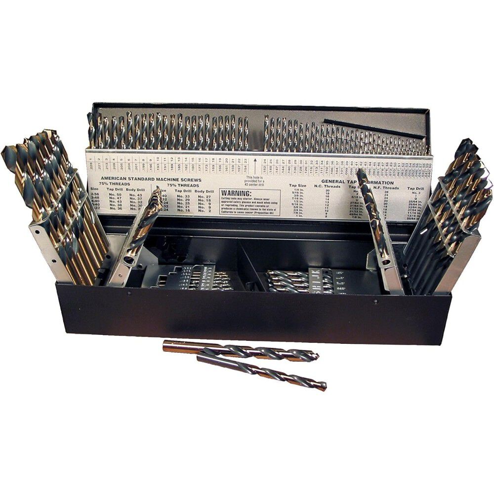 Viking Drill Ultra Bor Super Premium 135 Degree Split Point Jobber Length Drill Bit Set 115pc