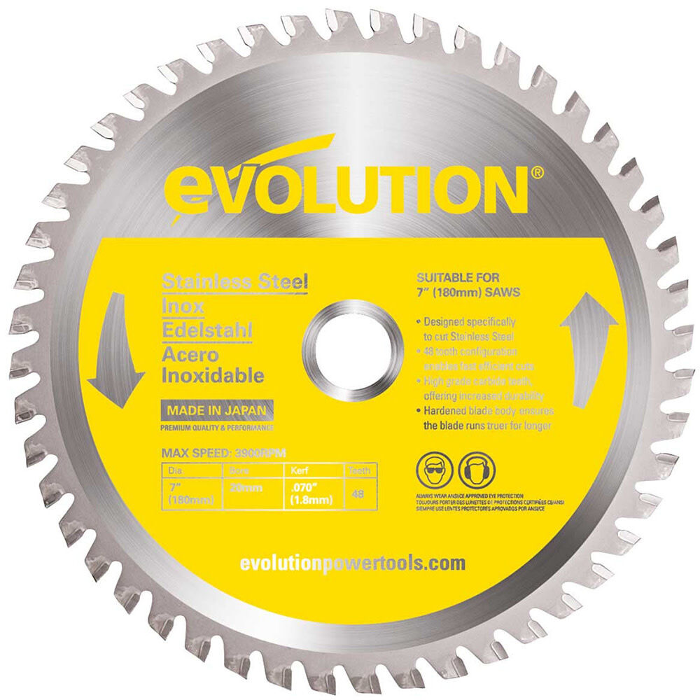 Evolution Power Tools 14 in. 90 Tooth Stainless Steel Tungsten Carbide-Tipped Cutting Blade