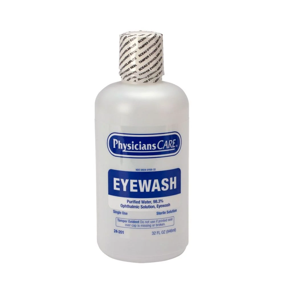 First Aid Only PhysiciansCare Eyewash Bottle 32oz Screw Cap