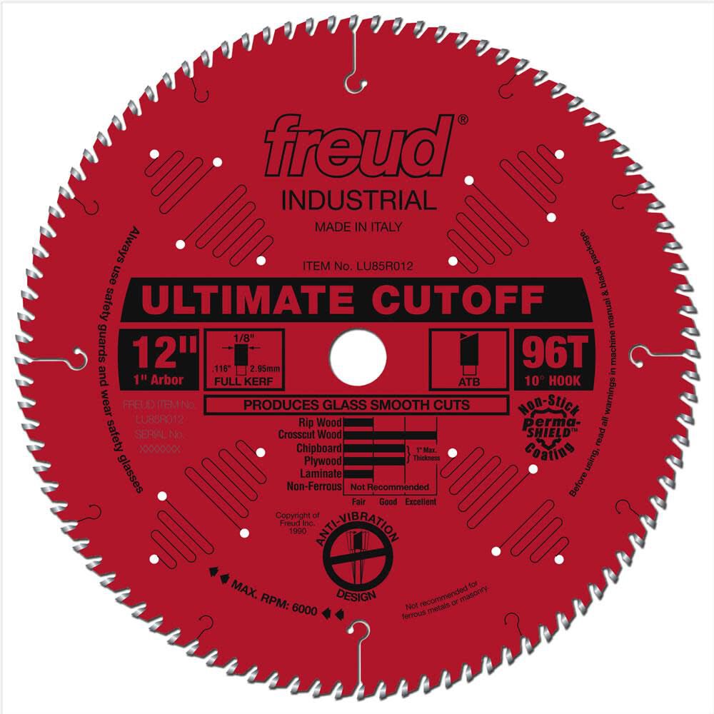 Freud 12in Ultimate Cut-Off Blade with Perma-SHIELD Coating