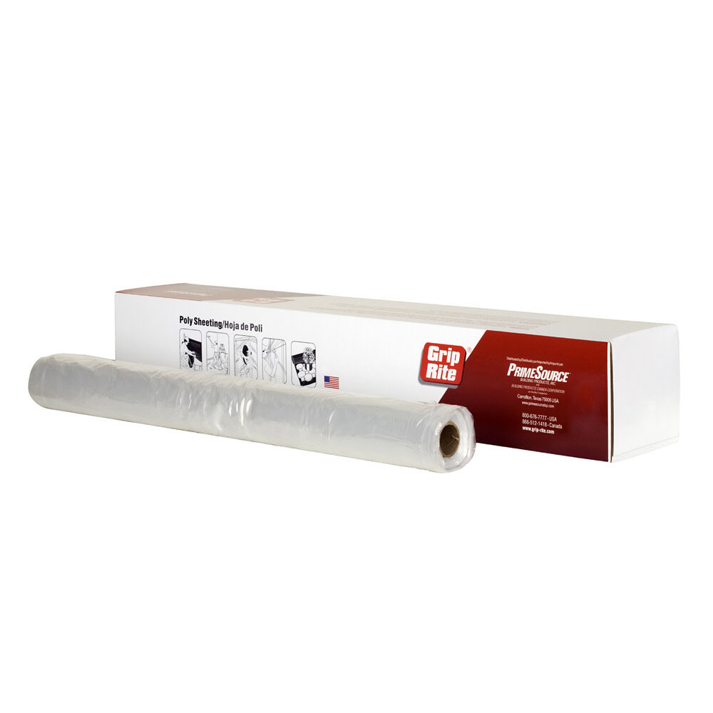 Grip Rite 10 mil 20 x 100 Clear Poly Sheeting