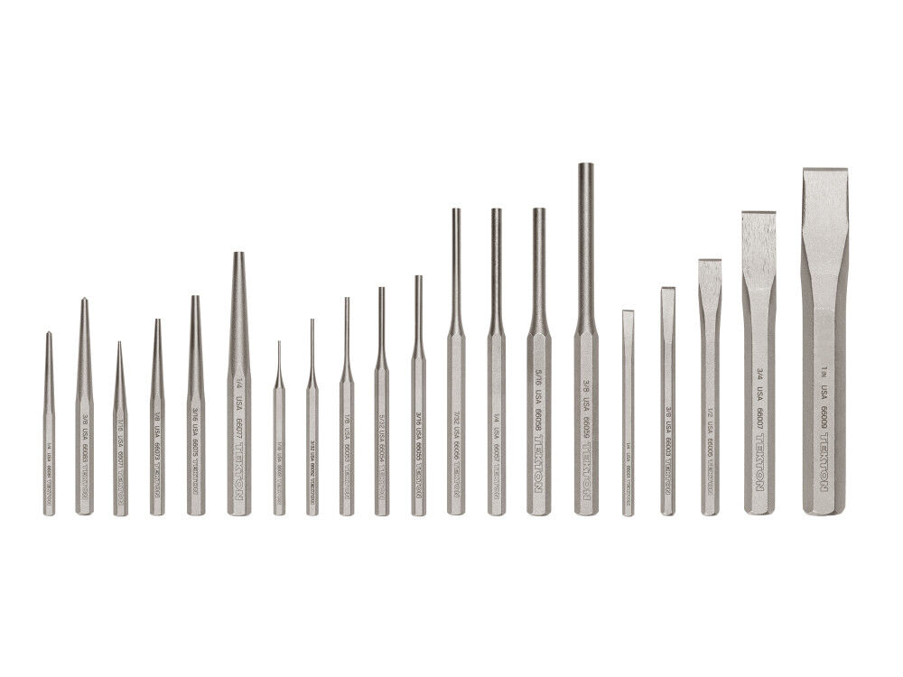 Tekton Punch and Chisel Set, 20 Pieces (Center, Solid, Pin, Chisel)