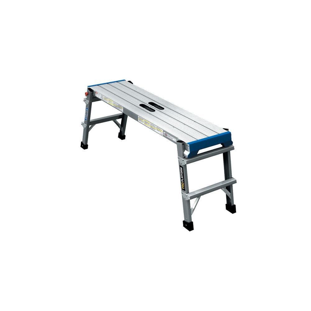 Werner 300 Lbs Aluminum Portable Pro Work Platform with Easy-Grab Handles