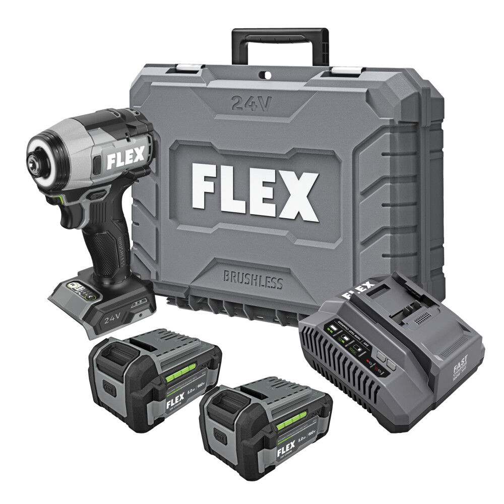 FLEX 1/4 Inch One-Touch Hex Impact Driver with Multi-Mode Kit